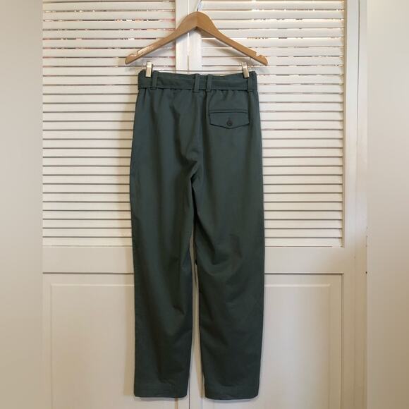 NWOT A New Day Green Paperbag High Waist Tapered Pants - Picture 6 of 9